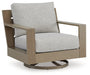 Kimpton Isle Outdoor Swivel Lounge Chair with Cushion image